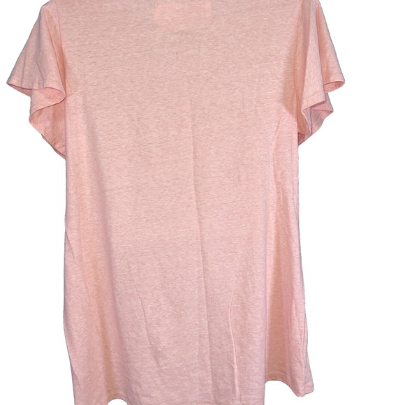 French Laundry Women's Peach Tie-Front Top large - Picture 3 of 5